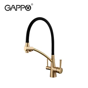 Gappo Bronze Black Flow Wasser filtration Küchen armatur 3-Wege-Wasserfilterhähne Gebürsteter goldener Küchen armatur G4398-1