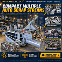 Hydraulische Auto-Schrottballenpresse mit Hochdichte-Quadratballen-Ausgabe für Fahrzeugdemontage und Schrottrecycling-Anlagen