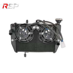Radiateur de moto en aluminium LC135 LC150 Y15ZR SNIPER avec double ventilateur, refroidissement par eau haute efficacité, montage direct, noir - Product Image 1