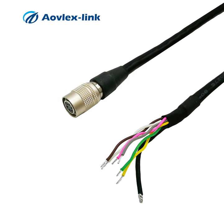 I/O power cable HRS 6pin plug female analog industrial camera cables