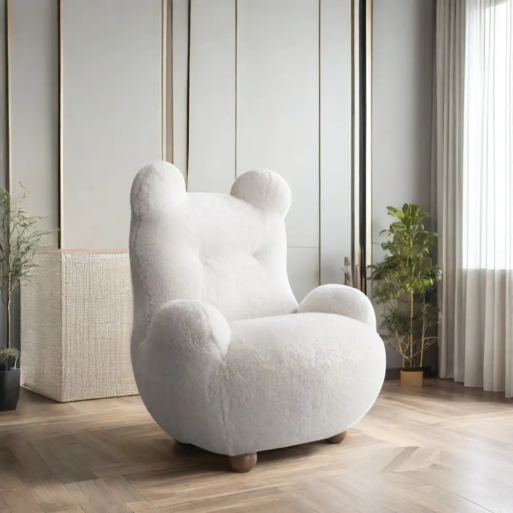 Kursi santai ruang tamu Modern laris, kursi mewah seperti beruang untuk penggunaan ruang tamu dan hotel