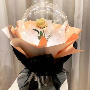 Palloncino Bobo Trasparente Luminoso con Rose Rosse e Luce LED per San Valentino, Matrimoni, Compleanni, Festa della Mamma - Product Image 2
