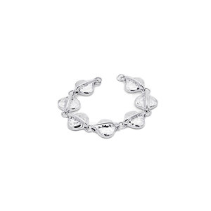 Pulsera de Plata de Ley 925 con Textura de Ala de Ángel Orgánica de Calidad Superior para Mujer - Product Image 1