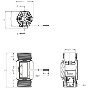 Interrupteur de débit de liquide magnétique 250V 70W G3/4\" en acier inoxydable pour la plomberie, l'irrigation et les piscines - Product Image 6