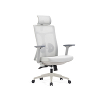 Chaise de bureau exécutive ergonomique au design moderne avec dossier en maille, accoudoirs réglables, pivotante et inclinable, de haute qualité pour la maison et le bureau
