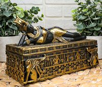 La belle reine de l'Égypte ancienne Cleo Patla Boîte à bijoux décorative Petite statue Déesse Isis