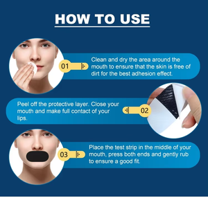 Wholesale Custom Anti Snoring Sleep Strip Hypoallergenic Latex Free <strong>Strong</strong> <strong>Glue</strong> Mouth Tape for Better Sleeping - Product Image 3