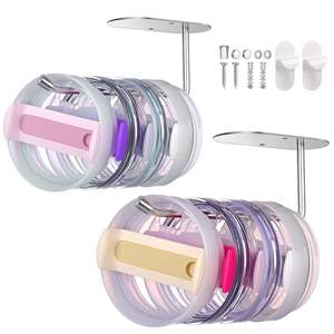 Organizador de tapas para vasos, gancho para tapas de tazas de cocina, soportes para tapas de vasos Yeti/Stanley/Simple Modern, autoadhesivo o con perforación - Product Image 1