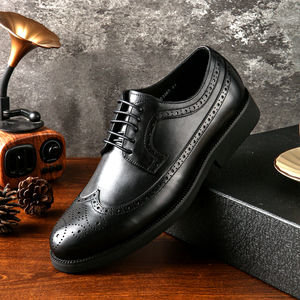 Zapatos Derby de Cuero Genuino de Italia Estilo Vintage para Hombre con Diseño Brogue Parte Superior Casual Plantilla de EVA Impermeables para Negocios Fiestas y Uso Diario - Product Image 6