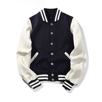 Conception personnalisée OEM Couverture de manteau en coton pour hommes Vestes universitaires de la vieille école pour hommes Vente en gros de vestes universitaires vierges Veste universitaire courte