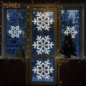 Ngoài trời <span class=keywords><strong>2D</strong></span> bông tuyết mô hình đèn <span class=keywords><strong>LED</strong></span> chiếu sáng treo đồ trang trí trên cây kỳ nghỉ trang trí cảnh quan đèn - Product Image 6