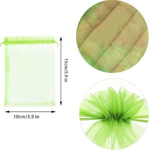 ถุงตาข่ายคลุมผลไม้แบบมีเชือกผูก ขนาด 5.9''×7.8'' ยี่ห้อ Huamaohengchun ถุงตาข่ายสำหรับสวนแบบใช้ซ้ำได้ ถุงตาข่ายคลุมผลไม้สำหรับต้นไม้ผลไม้ ผัก และดอกไม้ - Product Image 2