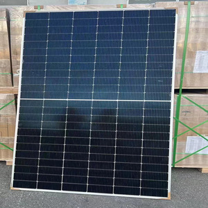 แผงโซลาร์เซลล์แบบโมโนคริสตัลไลน์ C Tier 625w 620w แบบสองหน้า Half Cell 144 เซลล์ 615w โมดูลกระจกสองชั้น - Product Image 1