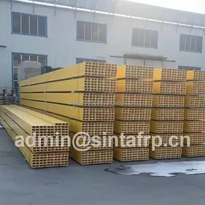 Pultrusion Fiberglass Roofing Support Beam High Strength Frp Purlin GRP FRP Tube Channel