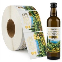 Étiquettes autocollantes personnalisées en vinyle, dorées et argentées, résistantes aux rayures et aux UV, découpées sur mesure pour jus, boissons et bières