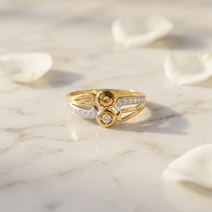 18K <b>Gold</b> Luxury <b>Cocktail</b> <b>Ring</b> for Women with Sparkling Cubic Zirconia Accents for Wedding and Daily Wear Gift - Product Image 2