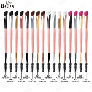 Pinceaux à sourcils à poudre pour les yeux et le <span class=keywords><strong>contour</strong></span> du fond de teint à poils souples personnalisés Pinceau correcteur professionnel à tête carrée Pinceau à sourcils sauvages - Product Image 6