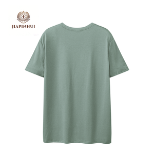 <span class=keywords><strong>Camiseta</strong></span> JIAPINHUI <span class=keywords><strong>Verde</strong></span> Salvia de Peso Pesado, 100% Algodón, Cuello Redondo Clásico, <span class=keywords><strong>Manga</strong></span> Corta - Product Image 4