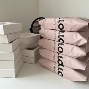批发高品质100件白色聚邮件机快递提手袋包装快递邮件袋 - Product Image 2
