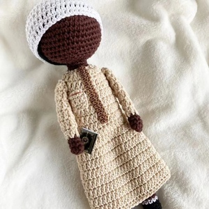 Poupée musulmane en crochet avec hijab, cadeaux de douche pour enfants, décoration de l'Aïd, artisanat du Ramadan, articles de l'<span class=keywords><strong>Avent</strong></span>, jouet en crochet - Product Image 2