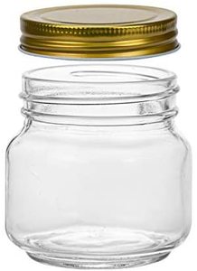 Thường Xuyên Miệng <span class=keywords><strong>Mason</strong></span> Chum Với Vàng/Đen Có Nắp Đậy, Rõ Ràng Glass Chum Cho Mứt Mật Ong Ủng Hộ Đám Cưới Tắm Ủng Hộ Bé Thực Phẩm - Product Image 4