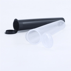 Conteneur en tube plastique noir hermétique pour pré-rouleaux et cônes, logo personnalisé disponible - Product Image 5