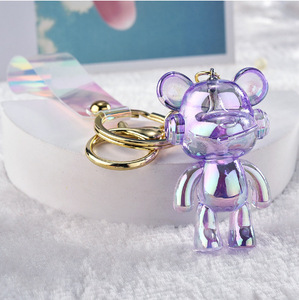 Wholesale Fashion Bag Car Pendant Charm <b>Key</b> <b>Chain</b> Keyring Acrylic Cute Music Headset Bear Keychain - Product Image 5