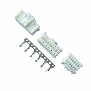 Terminal de prensado blanco Molex, carcasa de goma, Conector de base de aguja a placa