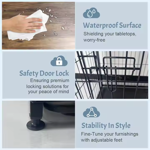 Chuồng chó trong nhà bằng sắt và gỗ thân thiện với môi trường, kiểu dáng cổ điển, dùng được quanh năm - Product Image 3