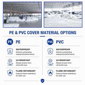 Neues <span class=keywords><strong>C4040</strong></span> Stahlbau-Metall-Versandlagerzelt mit Doppelbinderung, 40ft PVC-Abdeckung, Überdachung und Kuppel - Product Image 4