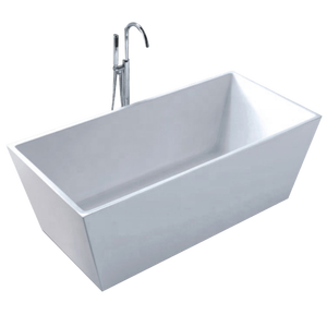 Bañera de Concreto Cuadrada de 140 cm, Pequeña y Profunda - Product Image 1