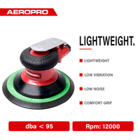 AEROPRO AP7336 Lijadora Orbital Neumática Profesional de 6 Pulgadas con Papel de Lija para Taller Automotriz