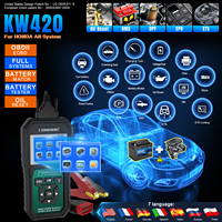 Escáner OBD2 de Sistema Completo para Automóvil KONNWEI KW420 y Probador de Batería, Probador del Sistema de Arranque y Carga