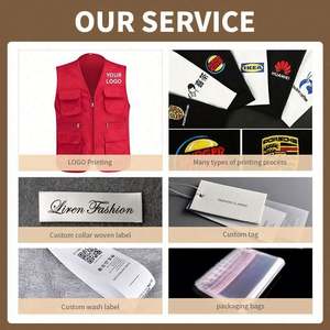 Chaleco de Trabajo de Doble Capa de Tela de Alta Gama con Cuello y Logotipo Personalizado, Chaleco Sólido para Personal y Voluntarios - Product Image 6