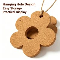 Sous-verre en liège en forme de fleur, écologique et résistant à la chaleur, avec logo personnalisé pour la décoration de table, de maison et de cuisine