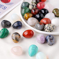 Œufs en cristal naturel sculptés en gros, ornements de Pâques, décorations d'intérieur Reiki, énergie de guérison