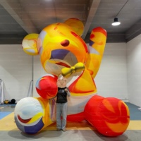 Modèle de dessin animé d'ours gonflable publicitaire personnalisé ballon de dessin animé d'ours gonflable décoration de campagne publicitaire extérieure
