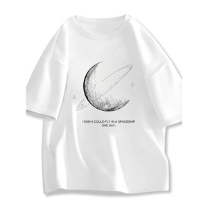 T-shirt girocollo a maniche corte in puro cotone pesante, con stampa cartoon, per giovani, uomo e donna, moda estiva, stile streetwear, vestibilità ampia - Product Image 5