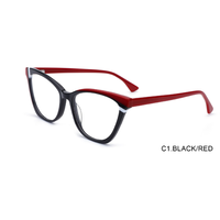 Lunettes de protection anti-lumière bleue pour ordinateur, style œil de chat, avec logo personnalisé, pour femmes et hommes, montures optiques en acétate, vente en gros
