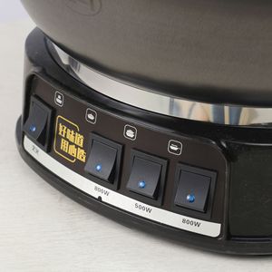 Electric Skillet Stainless Steel Single Layer 800W Portable Cooking With Wok For Home Use - Product Image 2