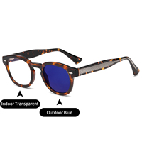 Lunettes de soleil rétro unisexes de haute qualité en acétate UV400 pour l'extérieur, idéales pour la photographie, anti-lumière bleue pour hommes et femmes, et lunettes d'ordinateur.
