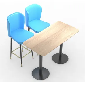 Customized Bar Stools Nordic High Chair Insert Restaurant Chair Height And Table For Restaurant Furniture Bar Coffee Shop