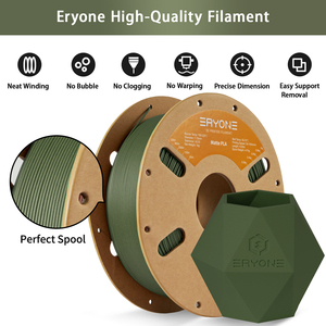 Filament PLA mat 1,75 mm, couleur vert olive, 30-100 mm/<span class=keywords><strong>s</strong></span>, filament pour imprimante 3D, compatible avec la plupart des imprimantes 3D FDM - Product Image 4