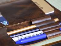 Portefeuille en cuir fait à la main A4 porte-documents portefeuille d'affaires pochette luxueux portefeuille en cuir véritable