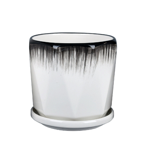 Macetas <span class=keywords><strong>de</strong></span> Cerámica Redondas Vintage Retro con Diseño Geométrico Africano para Plantas, Decoración del Hogar - Product Image 1