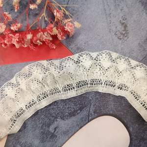 دانتيل جاكار قطني حريري 3.0، طبقة مزدوجة من جانب واحد، ناعم، إكسسوارات للملابس والدمى، يُستخدم لياقات وأكمام وحواف التنانير، دانتيل بأسلوب ريفي - Product Image 3