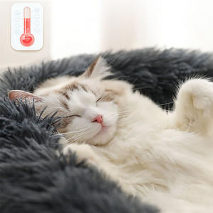 Cama Redonda de Felpa Larga y Cómoda para Perros, Cama Cálida y Suave para Mascotas, Cojín para Perros - Product Image 2