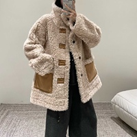 Nouvelles vestes en fourrure 100% laine pour femmes de haute qualité, manteaux en peau de mouton Teddy, réversibles, chauds, épais, streetwear, vêtements d'hiver
