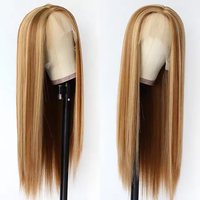 13x4 cheveux humains brésiliens Hd perruques avant de lacet 180% densité cheveux vierges perruques en surbrillance 12A perruques de couleur brute pour les femmes noires