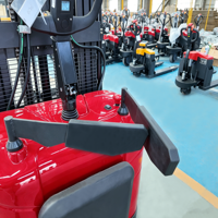Vollelektrischer Palettenstapler 1,5T 2T 1500kg 2000kg mit Schutzgeländern 1,6m bis 5,5m Hubhöhe Batterie-Gabelstapler CE